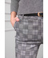 Spodnie Modoline Spodnie w kratę szaro/granatową Sherlock szare
