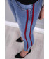 Spodnie Modoline Spodnie jeansowe z lampasem VENUS niebieskie