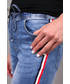 Spodnie Modoline Spodnie jeansowe z lampasem MIAMI niebieskie