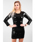 Sukienka Modoline Sukienka z cekinami NEW YORK czarna