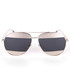 Okulary Venetto Okulary przeciwsłoneczne z czarnymi szkłami MIAMI srebrne