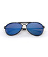 Okulary Venetto Okulary przeciwsłoneczne lustrzane niebieskie ALEX czarne