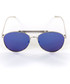 Okulary Venetto Okulary przeciwsłoneczne lustrzane niebieskie ROBIN srebrne