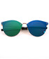 Okulary Venetto Okulary przeciwsłoneczne lustrzane zielone PATTY miedziany