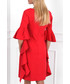 Sukienka Red 5 By Anja Sukienka z rozkloszowanymi rękawami DEME czerwona