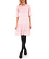 Sukienka Red 5 By Anja Sukienka z ażurowym wzorem YEMAN różowa