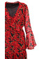 Sukienka Red 5 By Anja Sukienka w kwiaty TOJE czerwona