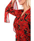 Sukienka Red 5 By Anja Sukienka w kwiaty TOJE czerwona