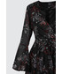 Sukienka Red 5 By Anja Sukienka w kwiaty BORIA czarna