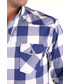 Koszula męska Exit Koszula w kratę FLANELL niebiesko-biała
