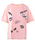 Bluzka Exit Koszulka z naszywkami Daria różowa