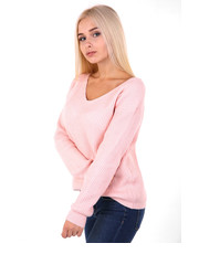 sweter Sweter z wiązaniem KILA różowy - Modoline.pl