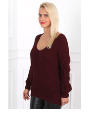 sweter Sweter RAJA bordowy - Modoline.pl