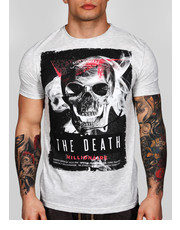 T-shirt - koszulka męska Koszulka z printem THE DEATH szara - Modoline.pl