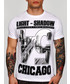 T-shirt - koszulka męska Exit Koszulka z printem CHICAGO biała