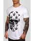 T-shirt - koszulka męska Exit Koszulka z printem CZASZKA 3D biała