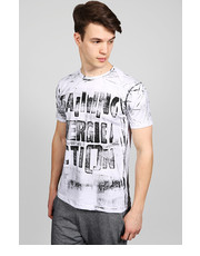 T-shirt - koszulka męska Koszulka z printem ENERGY biała - Modoline.pl