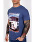 T-shirt - koszulka męska Exit Koszulka z printem CAMP niebieska
