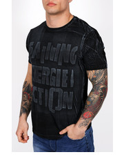 T-shirt - koszulka męska Koszulka z printem ENERGY czarna - Modoline.pl