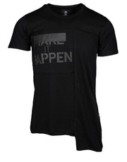 T-shirt - koszulka męska Koszulka MAKE IT HAPPEN czarna - Modoline.pl
