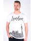 T-shirt - koszulka męska Exit Koszulka LONDON biały