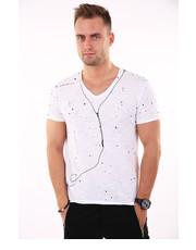 T-shirt - koszulka męska Koszulka DENZO biała - Modoline.pl