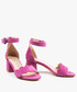 Buty damskie Oleksy Różowe sandały damskie skórzane 2696/E35
