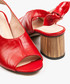 Sandały Oleksy Czerwone sandały damskie skórzane 2701/200