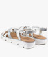 Sandały Oleksy Białe sandały damskie skórzane EXI200/BLANCO PLATA