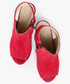 Sandały Oleksy Czerwone sandały damskie skórzane 2699/955