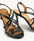 Sandały Oleksy Czarne sandały skórzane damskie 2399/A89