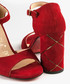 Sandały Oleksy Czerwone sandały damskie skórzane 2822/955/C24