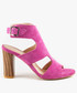 Sandały Oleksy Różowe sandały damskie skórzane 2731/E35
