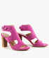 Sandały Oleksy Różowe sandały damskie skórzane 2731/E35