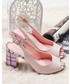 Sandały Oleksy Różowe sandały damskie skórzane KON5554-203-429/ORCHID