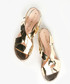 Sandały Oleksy Złote sandały damskie skórzane 2312/A38
