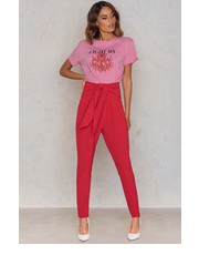 spodnie Eleganckie spodnie z wiązaniem - NA-KD.com