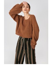 sweter Krótki sweter ze ściegiem warkoczowym - NA-KD.com