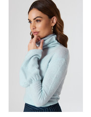 sweter Dzianinowy sweter z szerokim rękawem i golfem - NA-KD.com