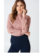 bluza Bluza z haftowanymi różami na rękawach - NA-KD.com