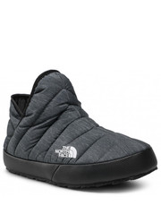Kapcie Kapcie  - Thermoball Traction Bootie NF0A331H4111 Phantom Grey Heather Print/Tnf Black - eobuwie.pl The North Face