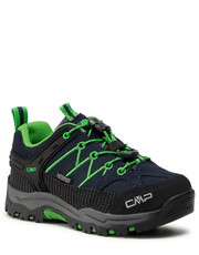 Półbuty dziecięce Trekkingi  - Kids Rigel Low Trekking Shoes Wp 3Q13244J B.Blue/Gecko 51AK 1 - eobuwie.pl Cmp