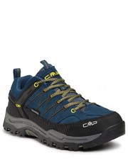 Półbuty dziecięce Trekkingi  - Kids Rigel Low Trekking Shoes Wp 3Q13244J Blue Ink/Yellow 10MF - eobuwie.pl Cmp