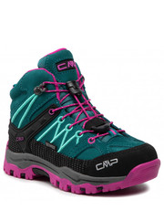 Trapery dziecięce Trekkingi  - Kids Rigel Mid Trekking Shoes Wp 3Q12944 Lake/Pink Fluo 26EL - eobuwie.pl Cmp