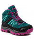 Trapery dziecięce Cmp Trekkingi  - Kids Rigel Mid Trekking Shoes Wp 3Q12944 Lake/Pink Fluo 26EL