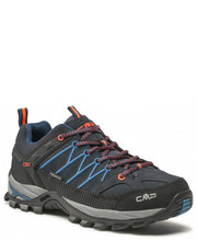 Buty sportowe Trekkingi  - Rigel Low Trekking Shoes Wp 3Q13247 B.Blue/Flash Orange 27NM - eobuwie.pl Cmp