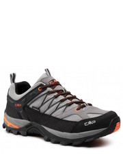 Buty sportowe Trekkingi  - Rigel Low Trekking Shoes Wp 3Q54457 Cemento/Nero 75UE - eobuwie.pl Cmp