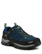 Buty sportowe Trekkingi  - Rigel Low Trekking Shoes Wp 3Q13247 Blue Ink/Yellow Fluo 08MF - eobuwie.pl Cmp