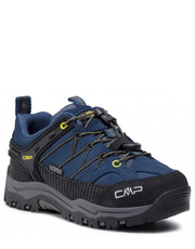 Półbuty Trekkingi  - Kids Rigel Low Trekking Shoes Wp 3Q13244 Blue Ink/Yellow 10MF - eobuwie.pl Cmp
