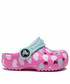 Klapki dziecięce Crocs Klapki  - Classic Easy Icon Clog 207592 Taffy Pink/Multi